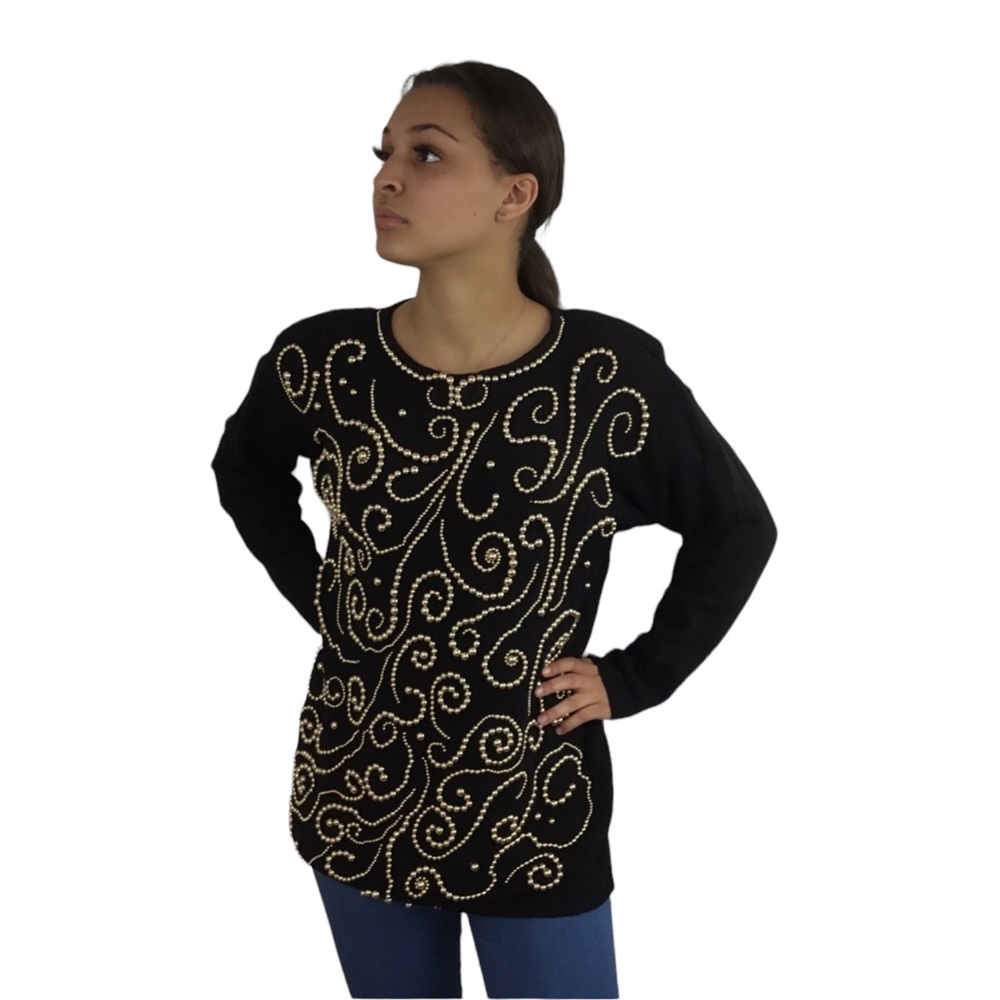 Victoria Jones Vintage 90’s Embellished Sweater